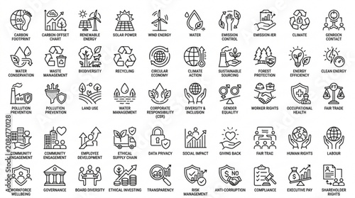 Collection of various icons depicting everyday life and technology