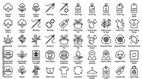 A collection of various icons and illustrations of objects and symbols.