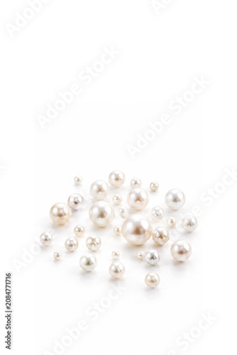 pearl powder on white background