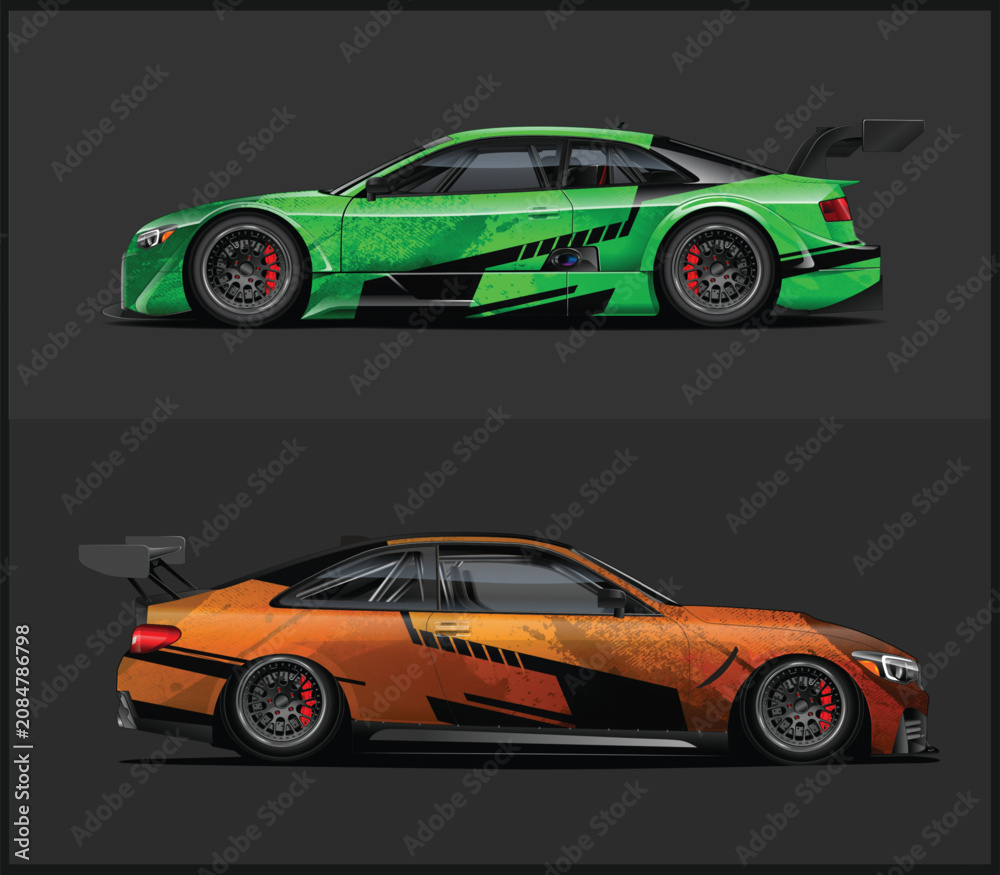 Fototapeta premium Dynamic Racing Livery Designs for Cars