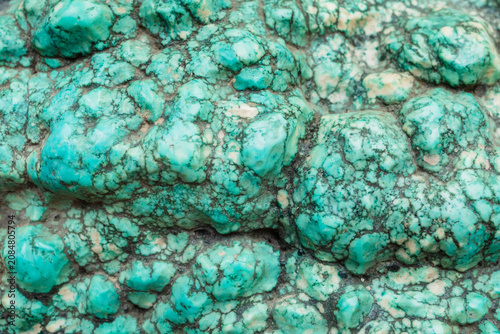 Cuadro en lienzo surface of natural green turquoise rock close-up