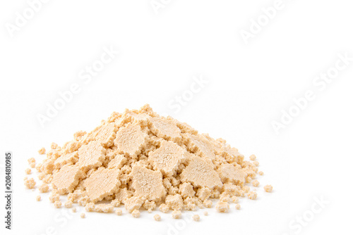 sake lees on white background