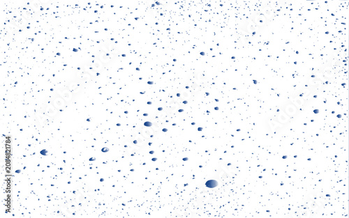 Blue Water Drops Texture on White Background, Realistic Wet Condensation Drops Backdrop, Fresh Liquid Droplets Pattern for Beverage and Aqua Product Design