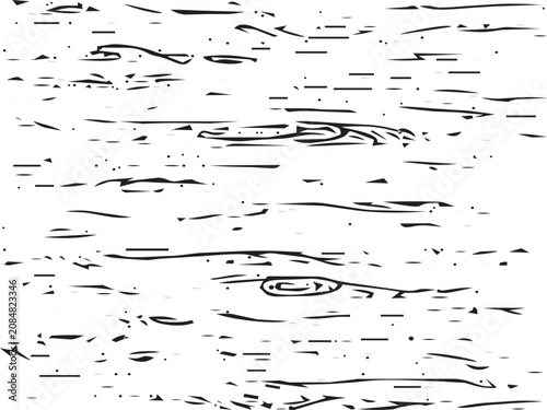 Abstract Wood Grain Texture Vector, Minimalist Black and White Timber Pattern Overlay, Natural Distress Line Art Background