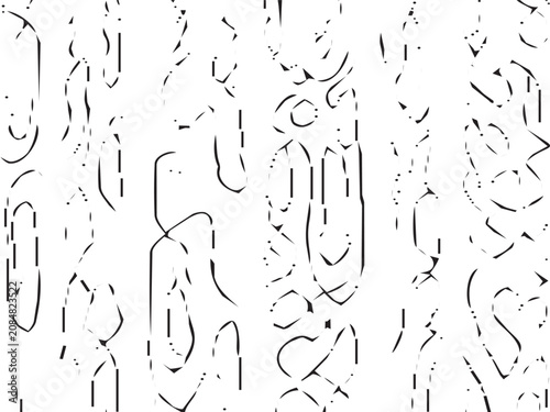 Abstract Wood Grain Texture Vector, Minimalist Black and White Timber Pattern Overlay, Natural Distress Line Art Background