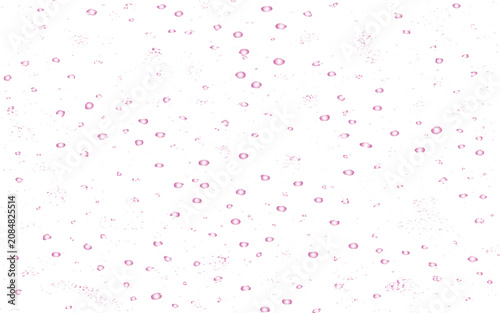 Pink Water Drops Texture on White Background, Realistic Wet Condensation Drops Backdrop, Fresh Liquid Droplets Pattern for Cosmetic and Beauty Product Design