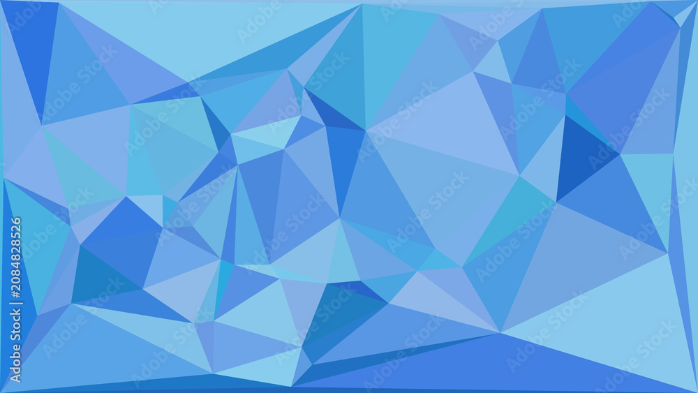 Obraz premium Vibrant blue abstract geometric low poly background with sharp triangles and modern lighting
