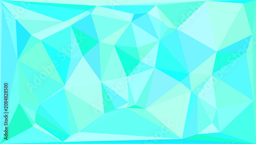 Abstract light cyan geometric background with low poly triangles for modern digital art design