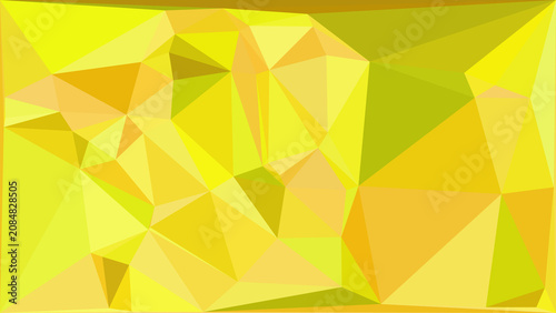 Abstract yellow geometric background with low poly triangles for modern digital graphic design