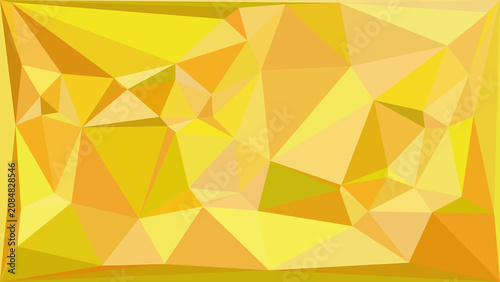 Abstract geometric yellow background with a low poly triangle pattern for modern digital design