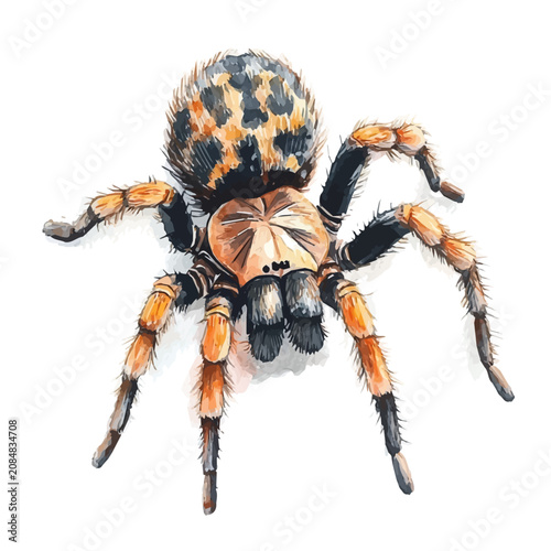 Foto watercolor of Tarantula vector painting, isolated on a white background
