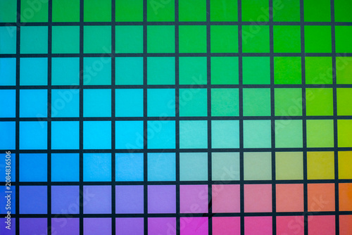 Color palette grid with vibrant spectrum of squares