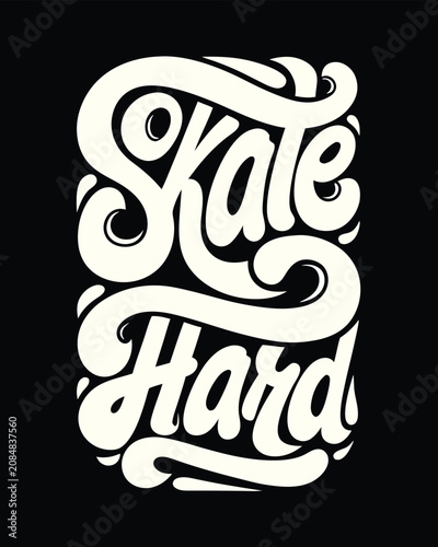 Obraz na płótnie Vintage Skate Hard Typography Graphic for Apparel Design