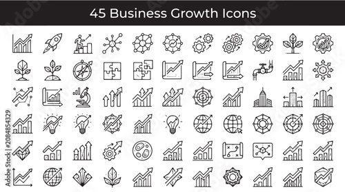 Business Growth Icons Set