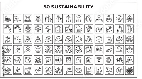 Sustainability Icons Set