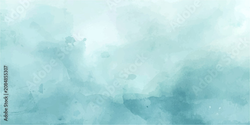 Foto Man and Woman in Clouds Abstract Sky Heaven Fog Blue Cloudscape with Ethereal Li