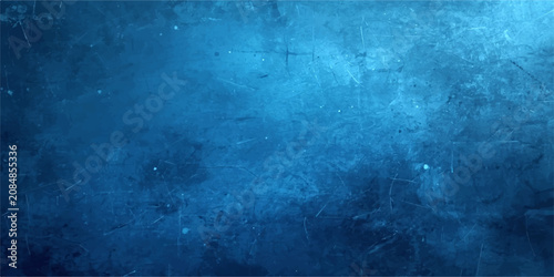 Tableau sur toile Dark Blue Grunge Texture Background with Vintage Aged Paint and Rusted Metal Sur