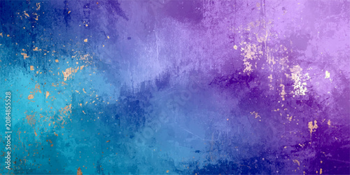 Abstract Blue Grunge Background with Water Drops on Glass Vintage Textured Wall and Aged Paper Surface Design