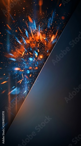 Abstract digital art featuring vibrant glowing particles and light effects