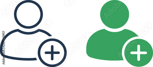 Vector illustration of two people icons