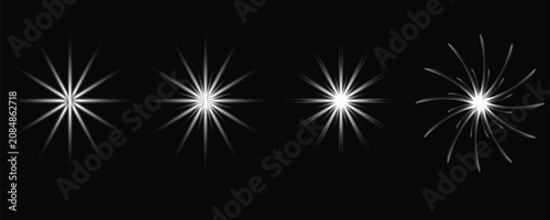 Foto Colorful Fireworks Bursts Lighting the Night Sky on Black Background Vector Illustration for Christmas Celebration Festival Holiday Design and Glowing Star Explosion Wallpaper