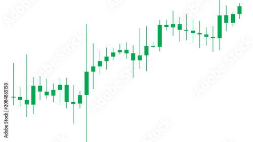 Green Rising Stock Market Chart Arrow Isolated on Transparent Background, Financial Growth Graph, Investment and Trading Success Illustration