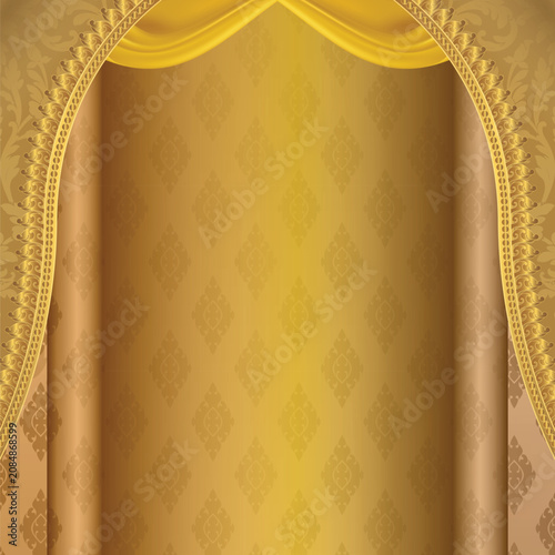 luxury gold background with gold ornament