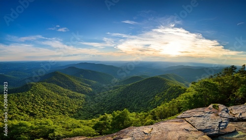 panoramic view from the pinnacle of the appalachian trail blue mountain appalachian mountains pennsylvania usa