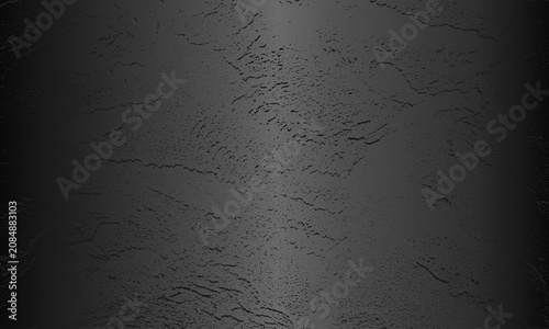 Luxury metallic black gradient background. Distressed cracked concrete texture. EPS 10. Vector Illustration.