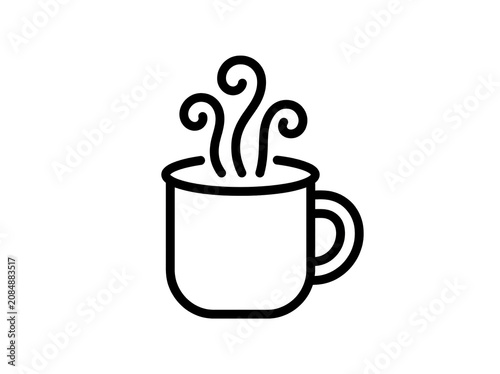 Coffee Cup Outline Icon Transparent Background