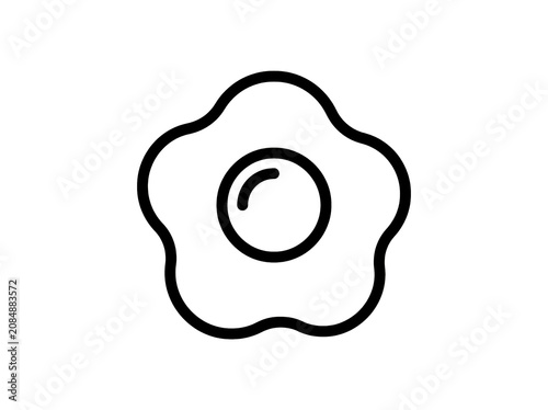 Fried Egg Outline Icon Transparent Background