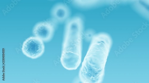 Enterobacteriaceae, gram-negative rod-shaped bacteria, part of intestinal microbiome and causative agents of different infections, 3D rendering. Escherichia coli, Klebsiella, Enterobacter and other	