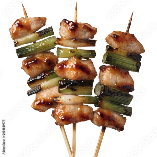 Yakitori isolated on transparent background , png