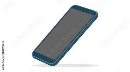 Tableau sur toile Smartphone Icon: A sleek, modern smartphone displayed at an angle, its dark screen hinting at digital possibilities and connectivity