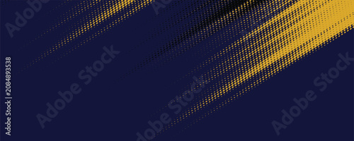 Canvastavla Abstract yellow-blue frame on a dark background