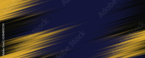 Foto Abstract yellow-blue frame on a dark background