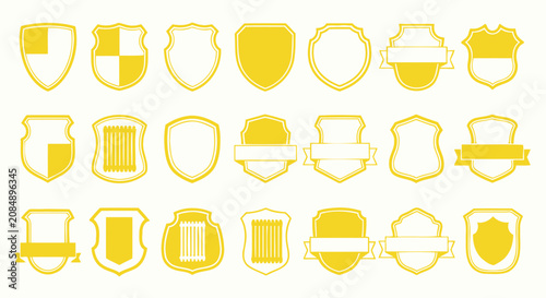 Schilderij op canvas Variety of Shield Logos and Badges.