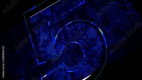 10 to 1 Countdown Timer Ten Seconds Light Glowing Edges 4K Video