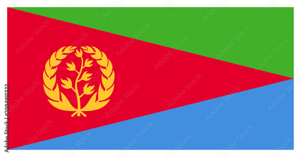 Fototapeta premium Rectangle Eritrea Flag African Country