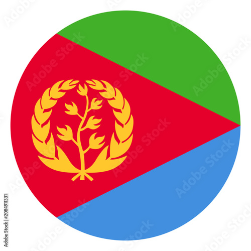 Circle Eritrea Flag African Country