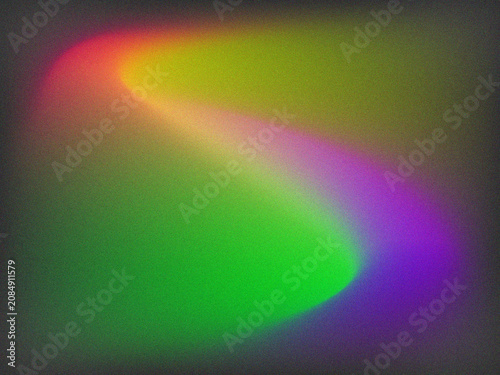 Abstract Grainy Gradient Background - Vibrant Neon Colorful Aura Wave Vector