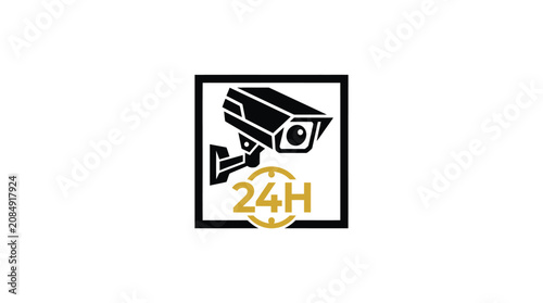 Foto A security camera monitors the area 24 hours.