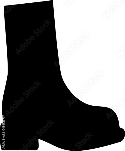 Slika na platnu Boots Silhouette SVG Vector for Fashion and Footwear Design Projects