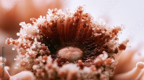 Closeup Brown Anemone Parasite Fungus Dumontinia tuber