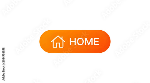 Modern home button with house icon