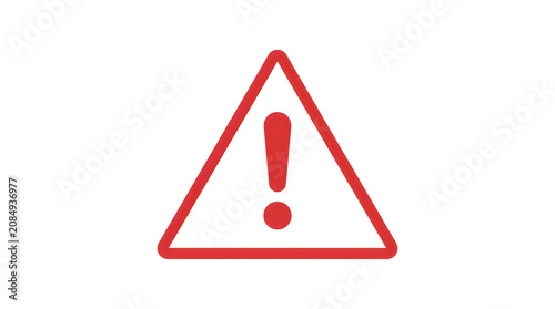 Red warning triangle exclamation icon