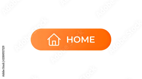 Modern home button with house icon