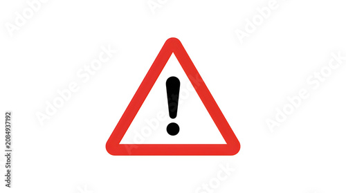 Warning triangle sign with exclamation mark