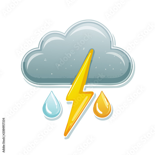 Thunderstorm Cloud Vector Icon