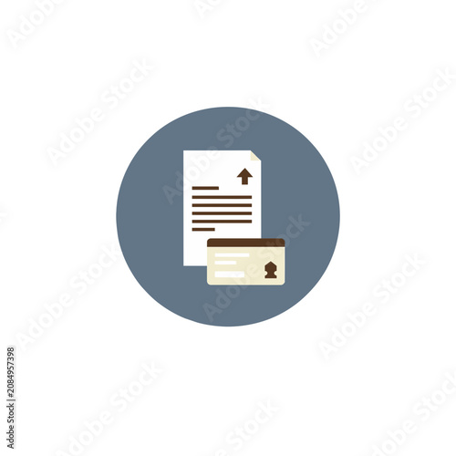 Bank Document Check Receipt Slip Badge Icon